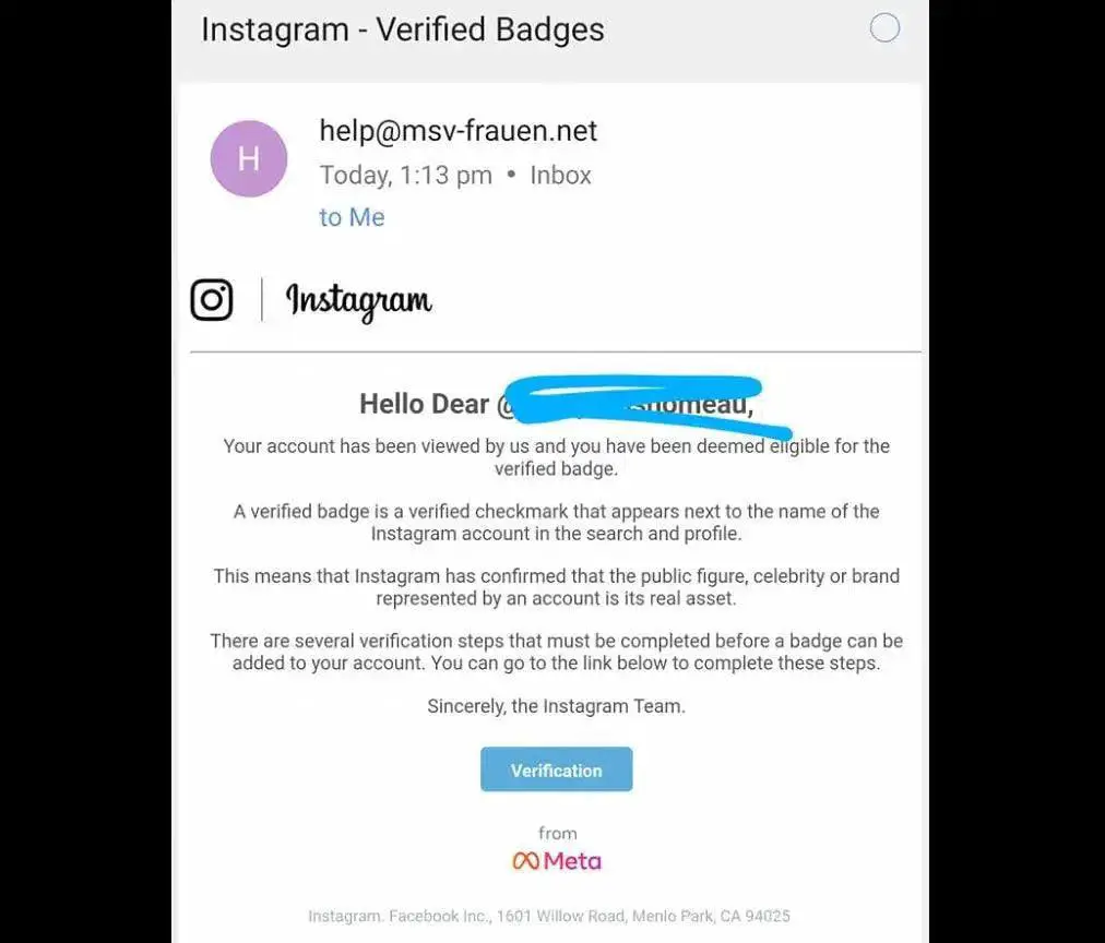 Is the Meta Verification Email Legit or a Scam?