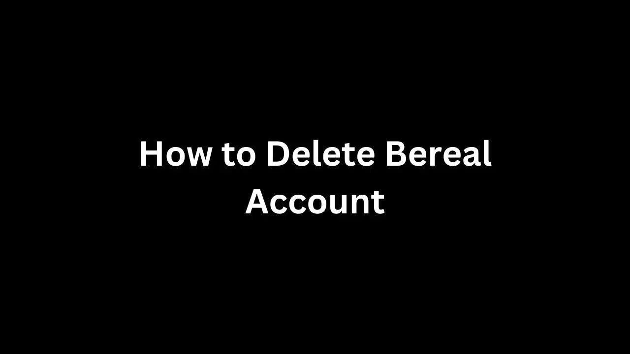 How To Delete Bereal Account 2023