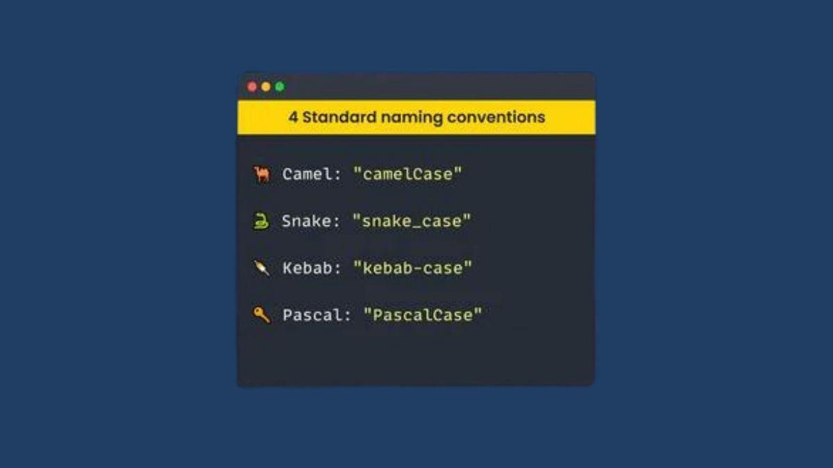 4 Standard naming conventions in Programming